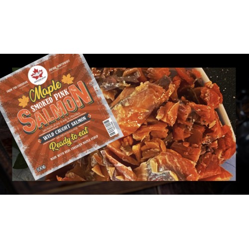 Maple Smoked Pink Salmon - Single pack (100 g) Maple Smoked Pink Salmon - Single pack (100 g)