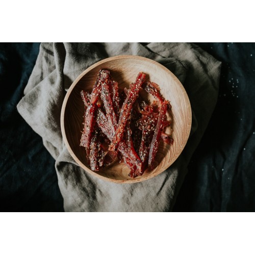 Candied Salmon Jerky - Garlic & Pepper Candied Salmon Jerky - Garlic & Pepper