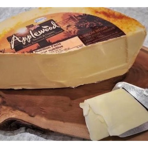 Fresh Cut Apple Wood Smoked Cheddar - per lb Fresh Cut Apple Wood Smoked Cheddar - per lb